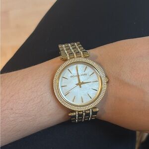 Michael Kors Gold Watch with Crystal Accents
